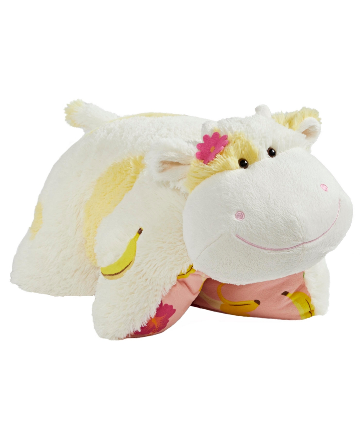 Pillow Pets Sweet Scented Banana Cow Plush Toy In White