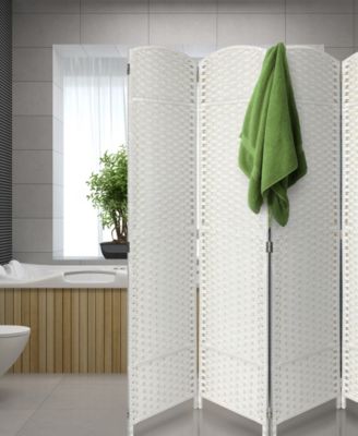 6' Tall Extra Wide Wood Room Divider Privacy Screen