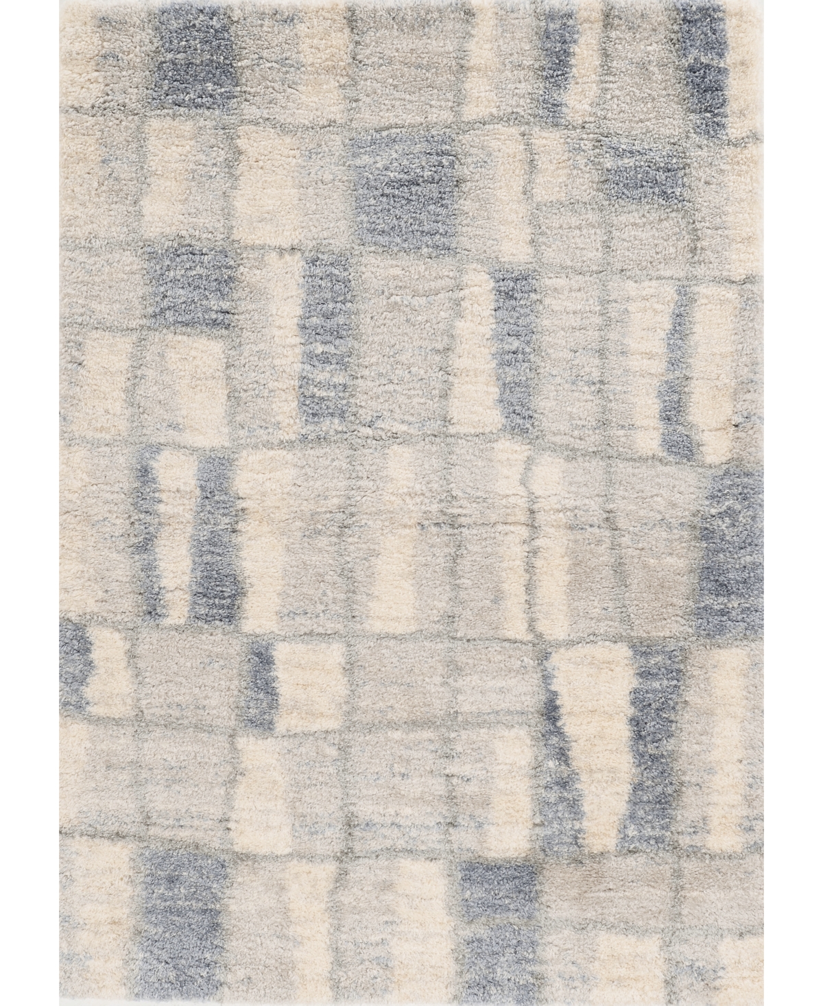 Kas Merino 6702 7'10in x 9'10in Area Rug - Ivory, Blue