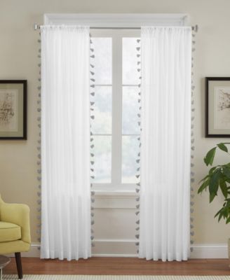 Bianca Semi-Sheer Window Curtain with Tassels
