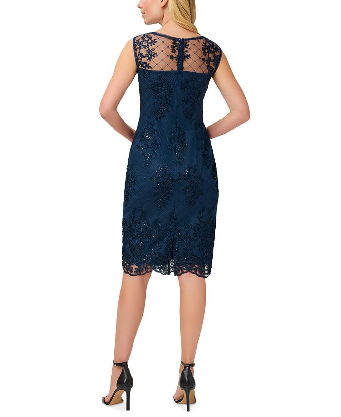 Adrianna Papell Women's Embellished Sheath Dress Brown Size 10
