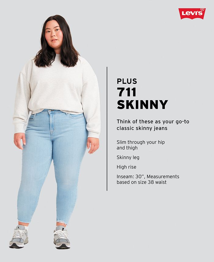 Puur Tijdig Aanhoudend Levi's Trendy Plus Size 711 Skinny Jeans & Reviews - Jeans - Plus Sizes -  Macy's