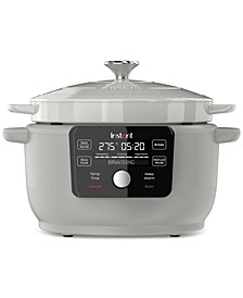 6-Quart 1500W Electric Round Dutch Oven, 5-in-1: Braise, Slow Cook, Sear/Sauté, Cooking Pan, Food Warmer, Enameled Cast Iron, Free App With 50 Recipes, Perfect Wedding Gift