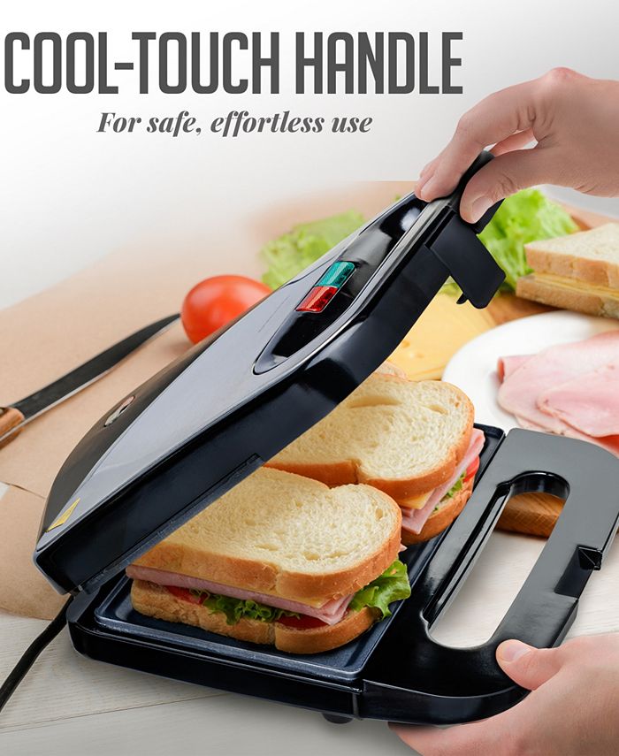 OVENTE 750W Electric Panini Press Grill Breakfast Sandwich Maker ...