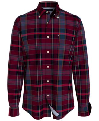 Tommy Hilfiger - Men's Hampshire Classic-Fit Yarn-Dyed Plaid Button-Down Shirt