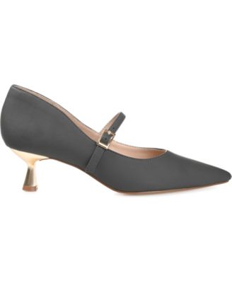 Women's Manza Pointed Toe Mary Jane Kitten Heel Pumps