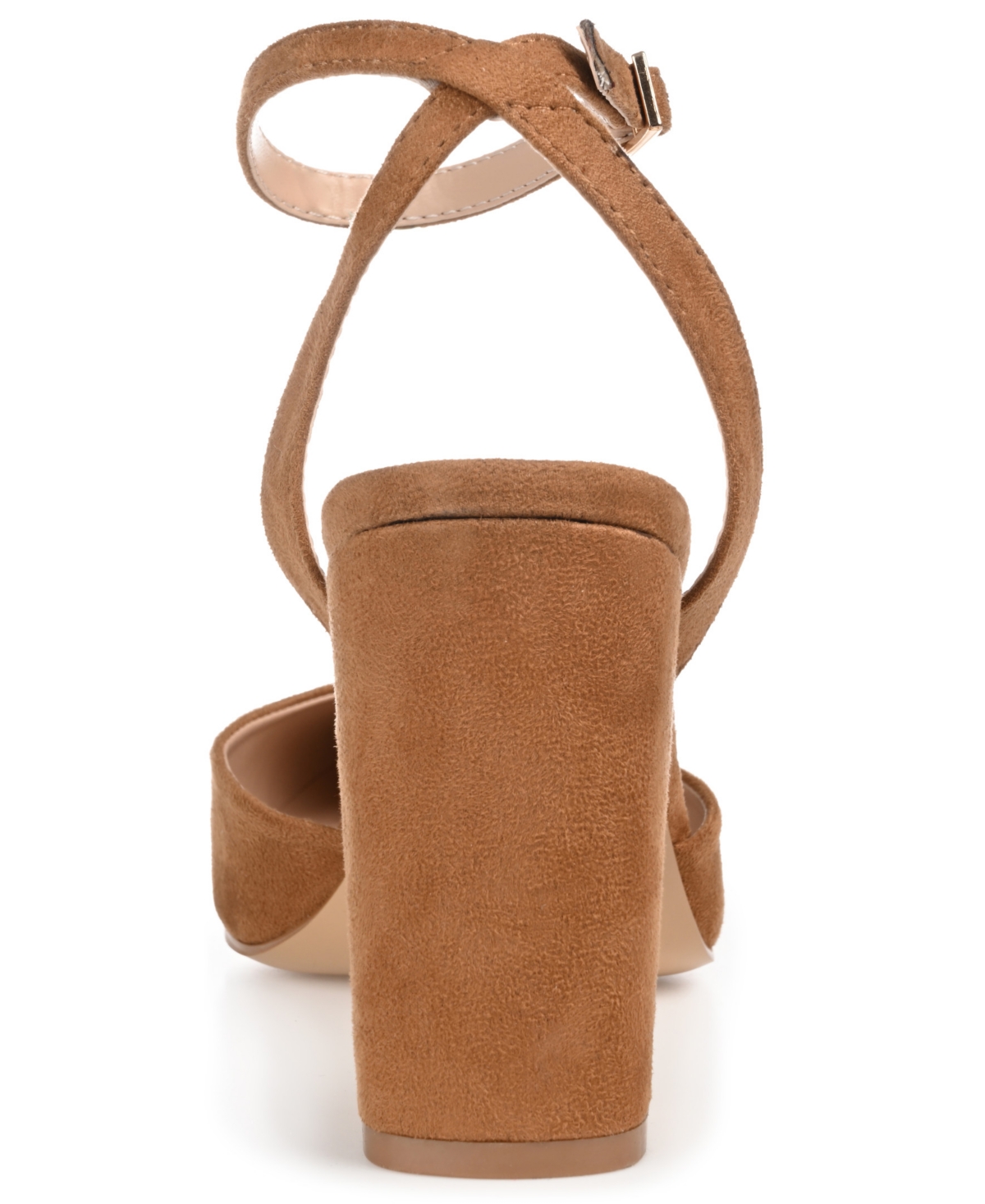 Shop Journee Collection Women's Tyyra Ankle Strap Block Heel Pumps In Cognac