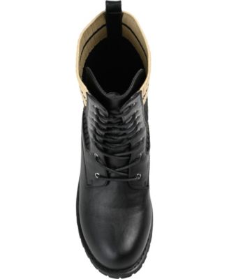 Women's Melei Knit Lace Up Lug Sole Combat Boots