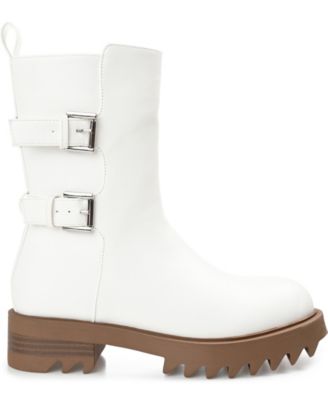 Women's Yasmine Lug Sole Mid Shaft Moto Booties