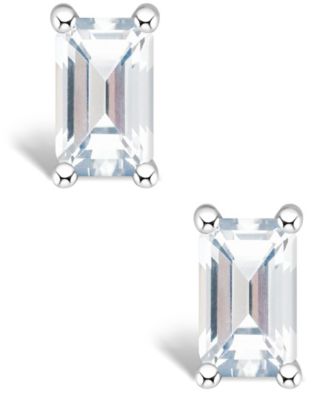 White Topaz (3/4 ct. t.w.) Stud Earrings in 14K Yellow Gold or 14K White Gold