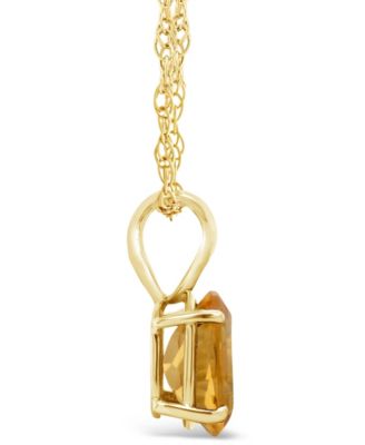 Citrine Pendant Necklace (1-1/5 ct.t.w) in 14K Yellow Gold