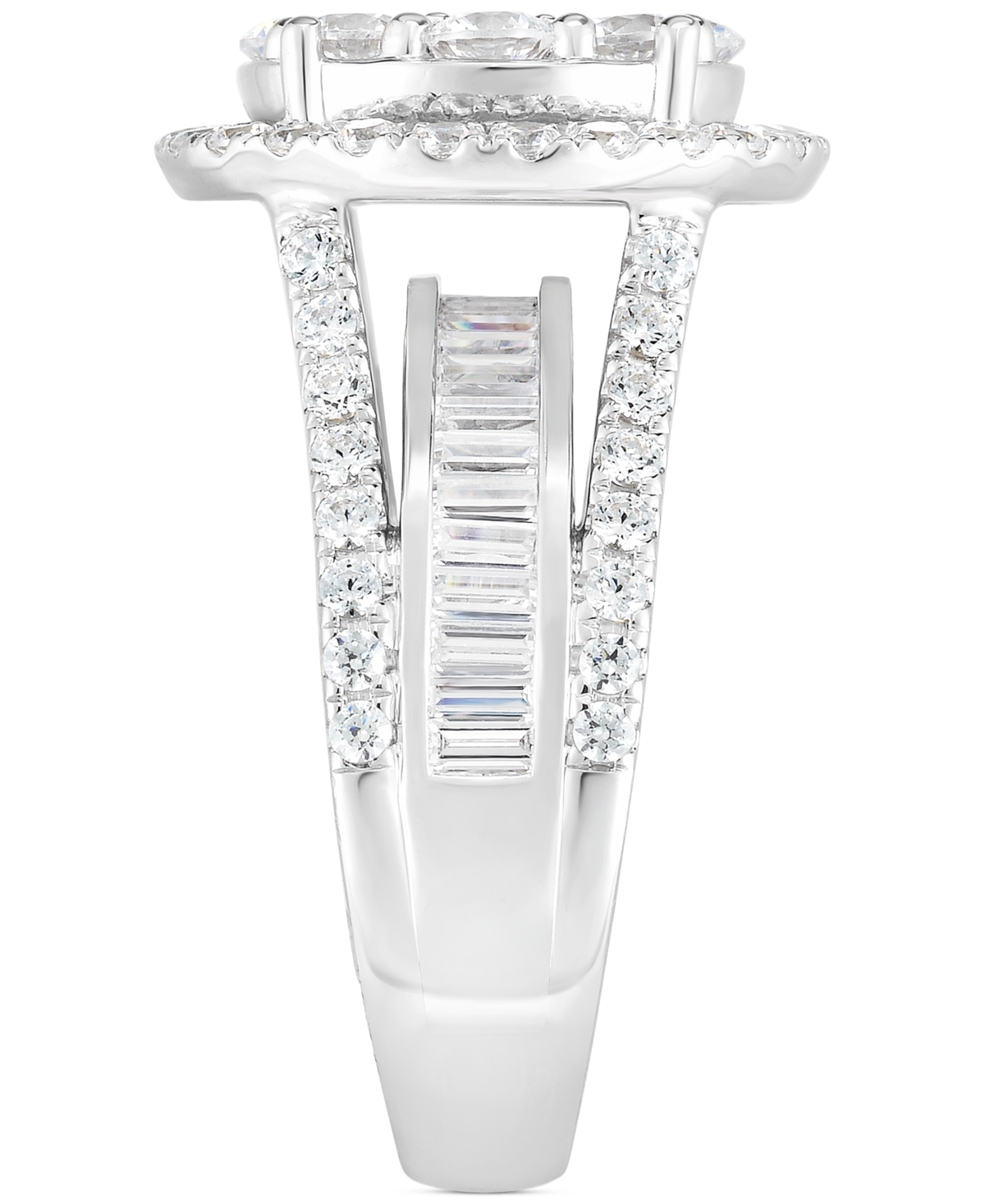 TruMiracle Diamond Cluster Engagement Ring (3 ct. t.w.) in 10k- White Gold