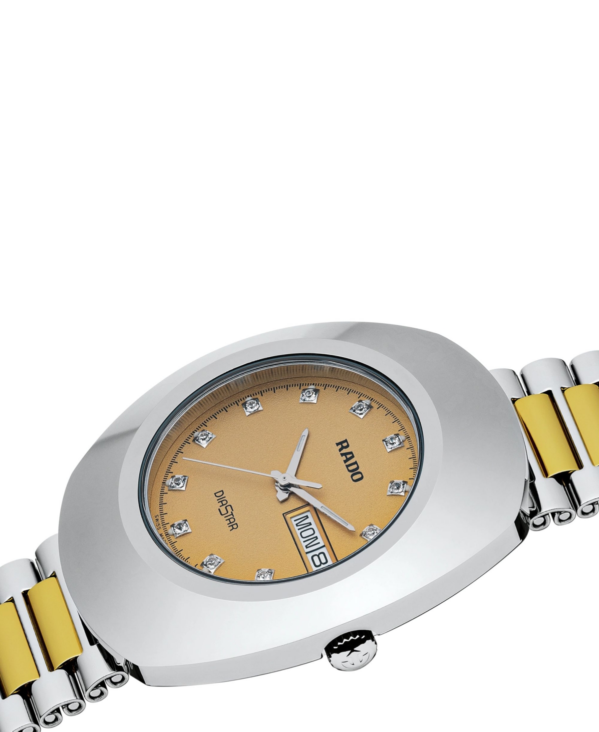 Shop Rado Original Men's Two-tone Stainless Steel Bracelet Watch 35mm In Gold