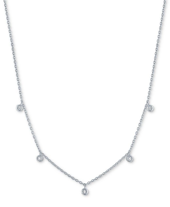 Macy s Diamond Accent Dangle Necklace in Sterling Silver or 14k