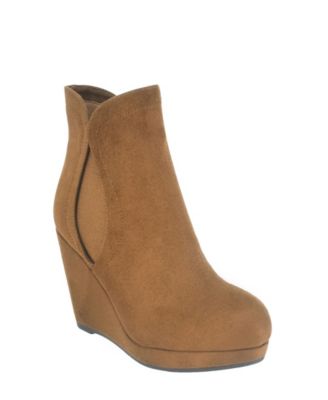 memory foam wedge booties