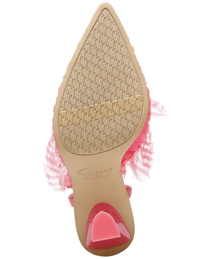 Circus By Sam Edelman Michelle Décolleté Donna, Punta In Tessuto Con Dettagli In Rete, Tacco Alto 8 Cm, Cinturino Caviglia Con Fibbia A Cuore - 3
