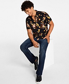 Men's Myst Floral Paisley-Print Short-Sleeve Shirt