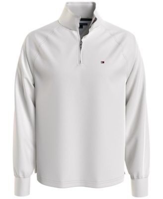 tommy hilfiger men's thompson quarter zip mock neck sweatshirt