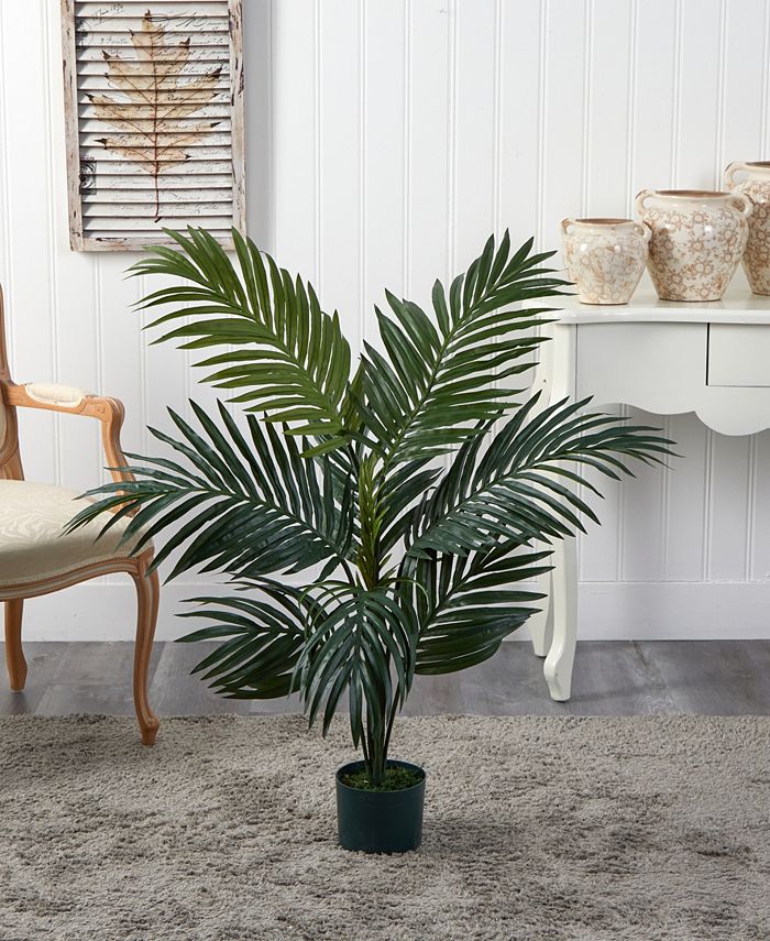 Nearly Natural - 4' Artificial Kentia Palm Silk Tree