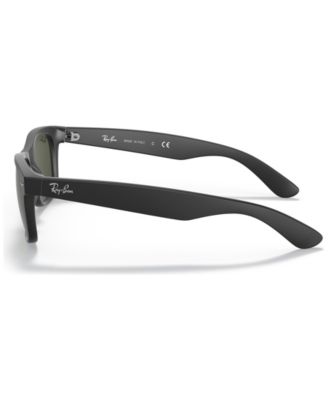 Unisex Low Bridge Fit Sunglasses, RB2132F NEW WAYFARER MATTE 55