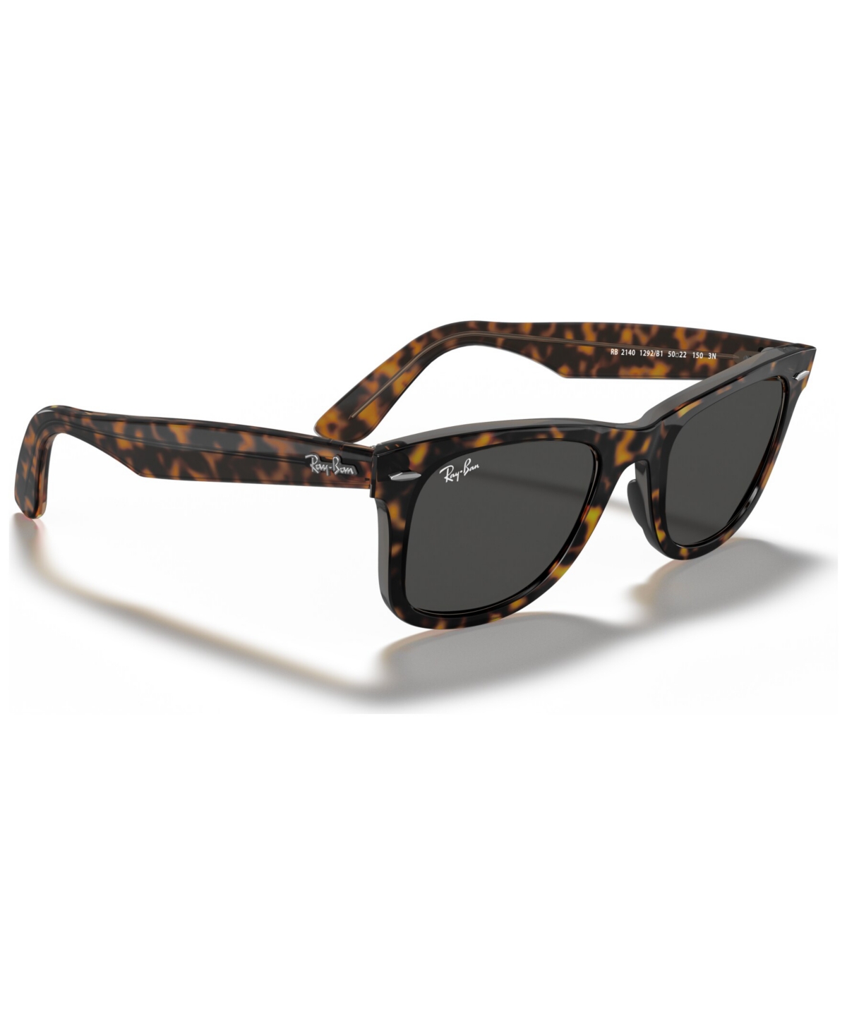 Shop Ray Ban Unisex Sunglasses, Rb2140 Original Wayfarer In Havana On Trasparent Light Brown,dark Gr