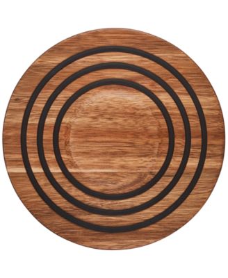 8" Magnetic Heat Resistant Acacia Wood Trivet