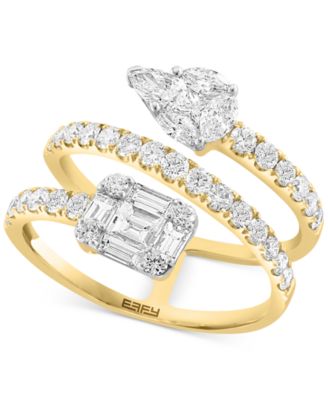 EFFY Collection - Diamond Multi-Cut Cluster Coil Ring (1-5/8 ct. t.w.) in 14k Gold