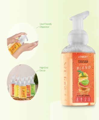 Hand Foaming Soap in Citrus Blend, Lemon, Orange, Lime, Pink Grapefruit, Moisturizing Hand Soap - Hand Wash Set, 5 Piece