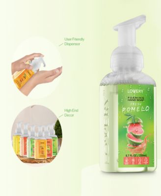 Hand Foaming Soap in Citrus Blend, Lemon, Orange, Pomelo, Lime, Pink Grapefruit, Moisturizing Hand Soap - Hand Wash Set, 6 Piece