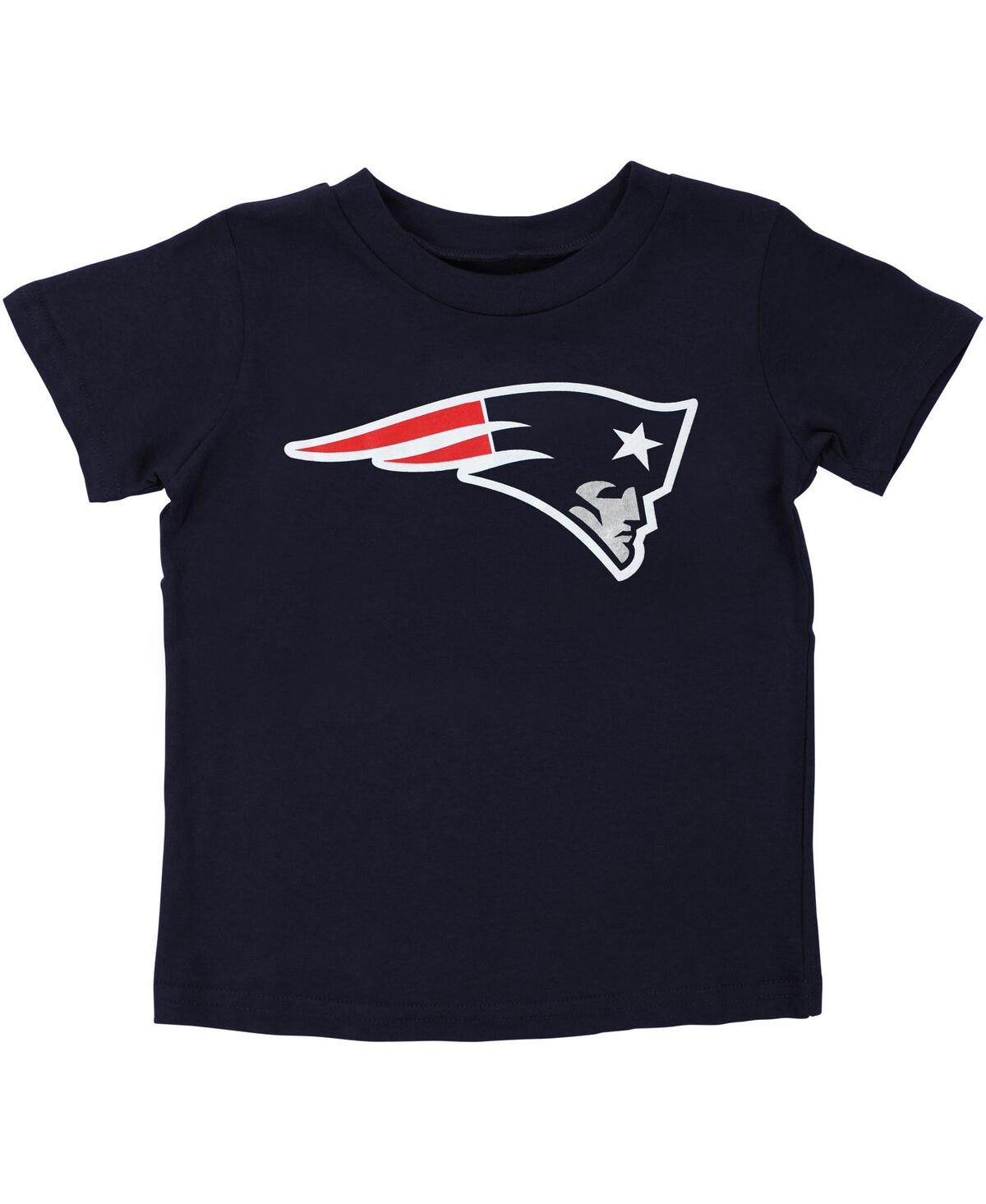 Outerstuff Babies' Preschool Boys And Girls New England Patriots Team Logo Navy Blue T-shirt