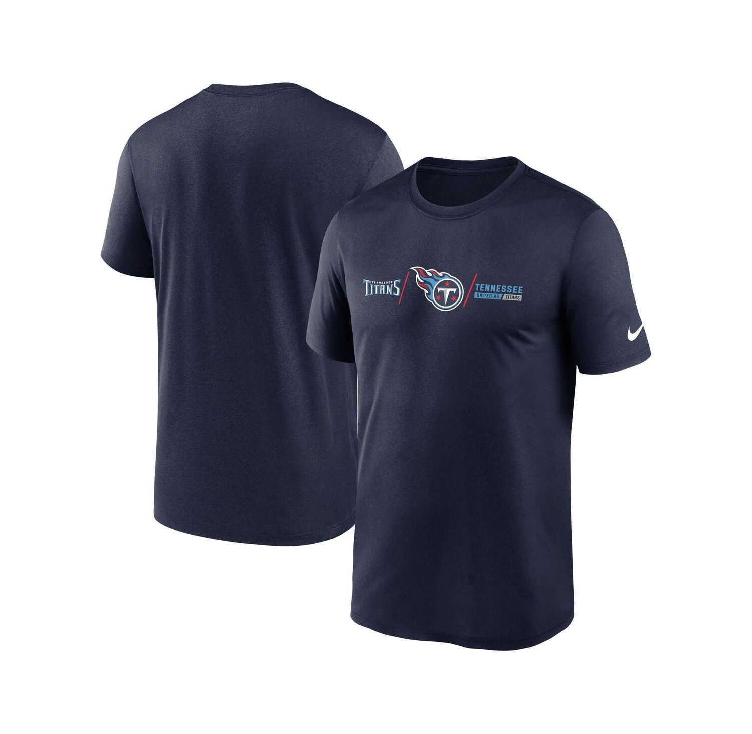 Men's Navy Tennessee Titans Horizontal Lockup Legend T-shirt