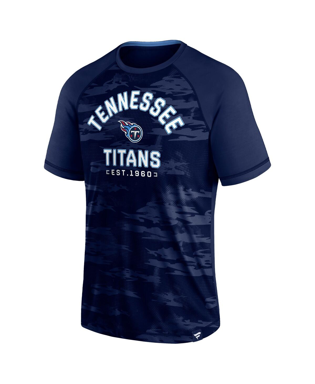 Fanatics Branded Navy Tennessee Titans Hail Mary Raglan T-shirt In Navy