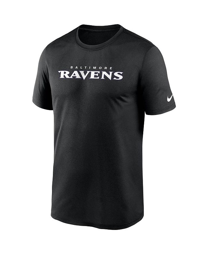Nike Men's Black Baltimore Ravens Wordmark Legend Performance T-shirt ...