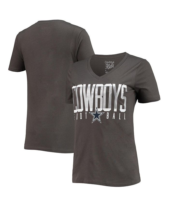 Dallas Cowboys Women's Charcoal Presley VNeck Tshirt Macy's