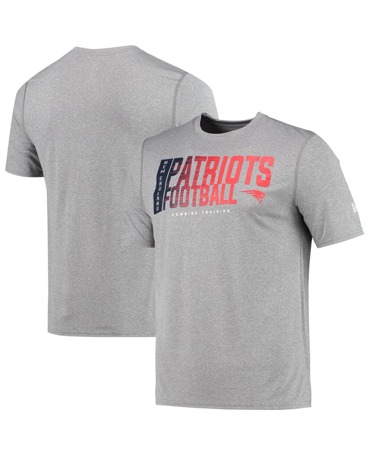 New Era Heathered Gray Houston Texans Combine Authentic Game On T-shirt In Heathered Gray