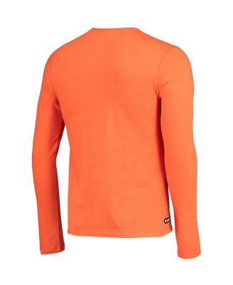 Men's Orange Denver Broncos Combine Authentic Static Abbreviation Long Sleeve T-shirt