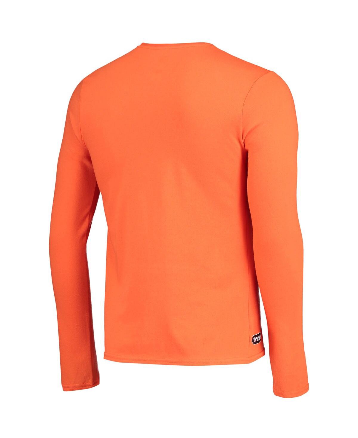 New Era Orange Denver Broncos Combine Authentic Static Abbreviation Long Sleeve T-shirt In Orange