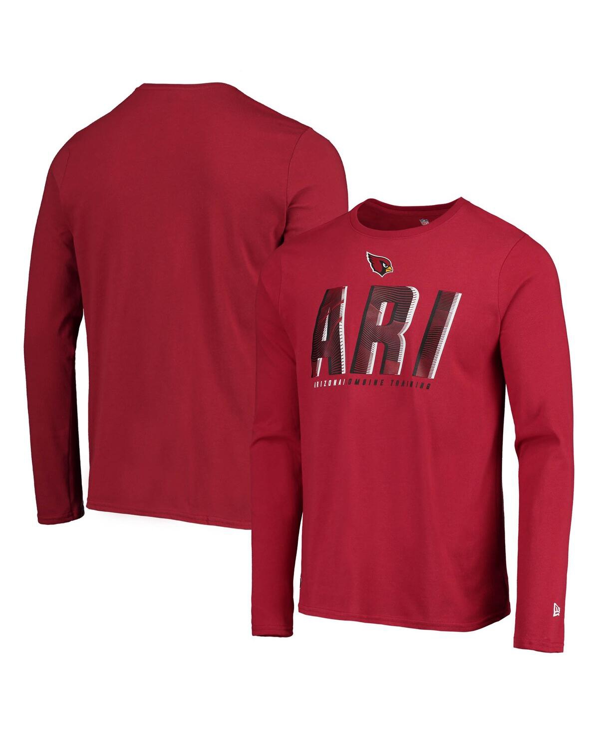 Shop New Era Men's  Cardinal Arizona Cardinals Combine Authentic Static Abbreviation Long Sleeve T-shirt