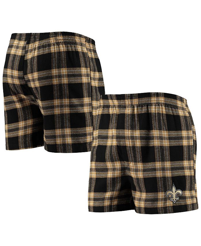 Concepts Sport Men's Black, Gold New Orleans Saints Takeaway Flannel