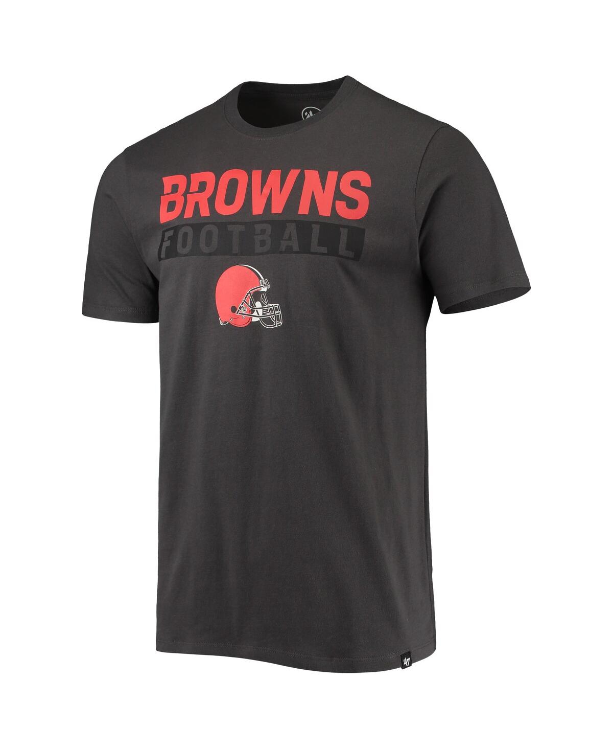 Shop 47 Brand Men's '47 Charcoal Cleveland Browns Dark Ops Super Rival T-shirt