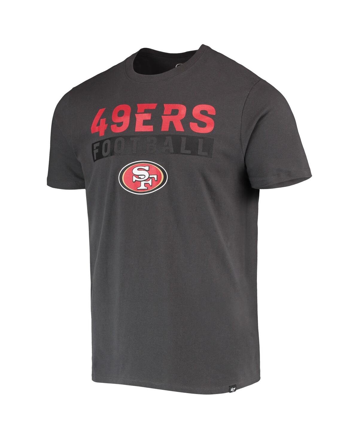 Men's '47San Francisco 49ers Dark Ops Super Rival T-shirt - Charcoal