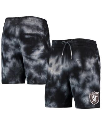 Men's Black Las Vegas Raiders Tie-Dye Shorts