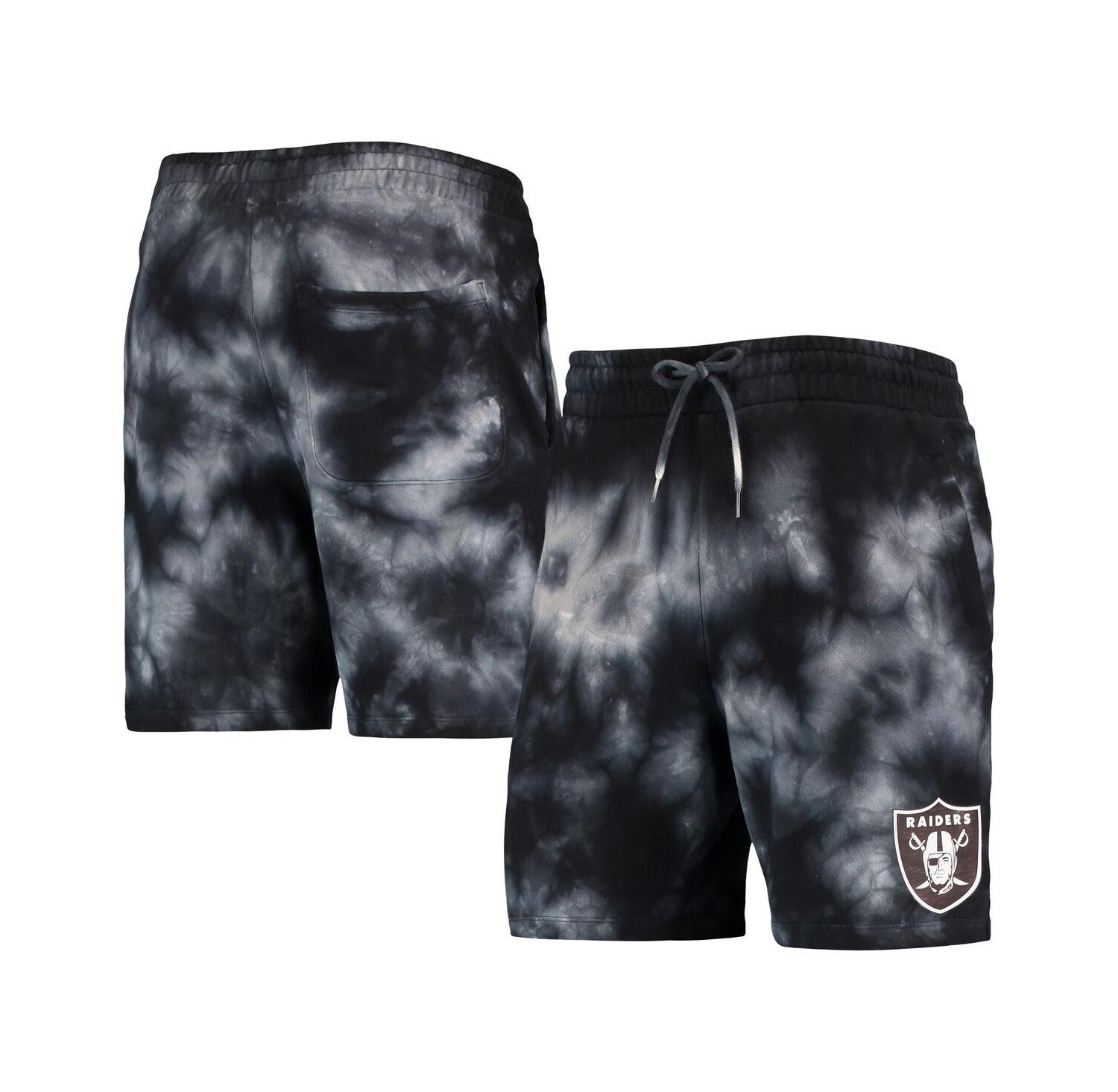 Men's Black Las Vegas Raiders Tie-Dye Shorts