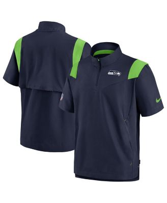 Men's College Navy Seattle Seahawks Coach Chevron Lockup Quarter-Zip Top