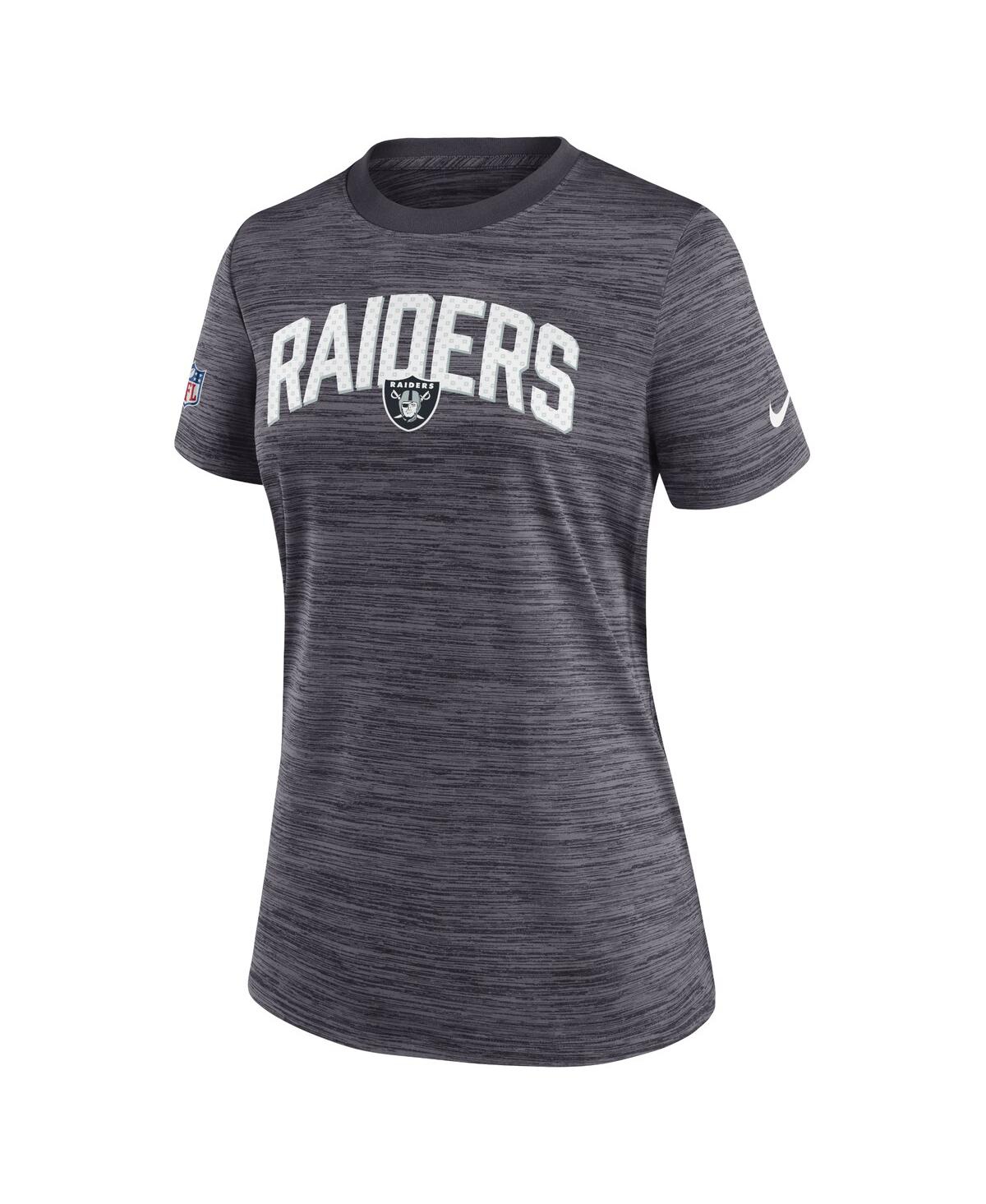 Shop Nike Women's  Black Las Vegas Raiders Sideline Velocity Lockup Performance T-shirt