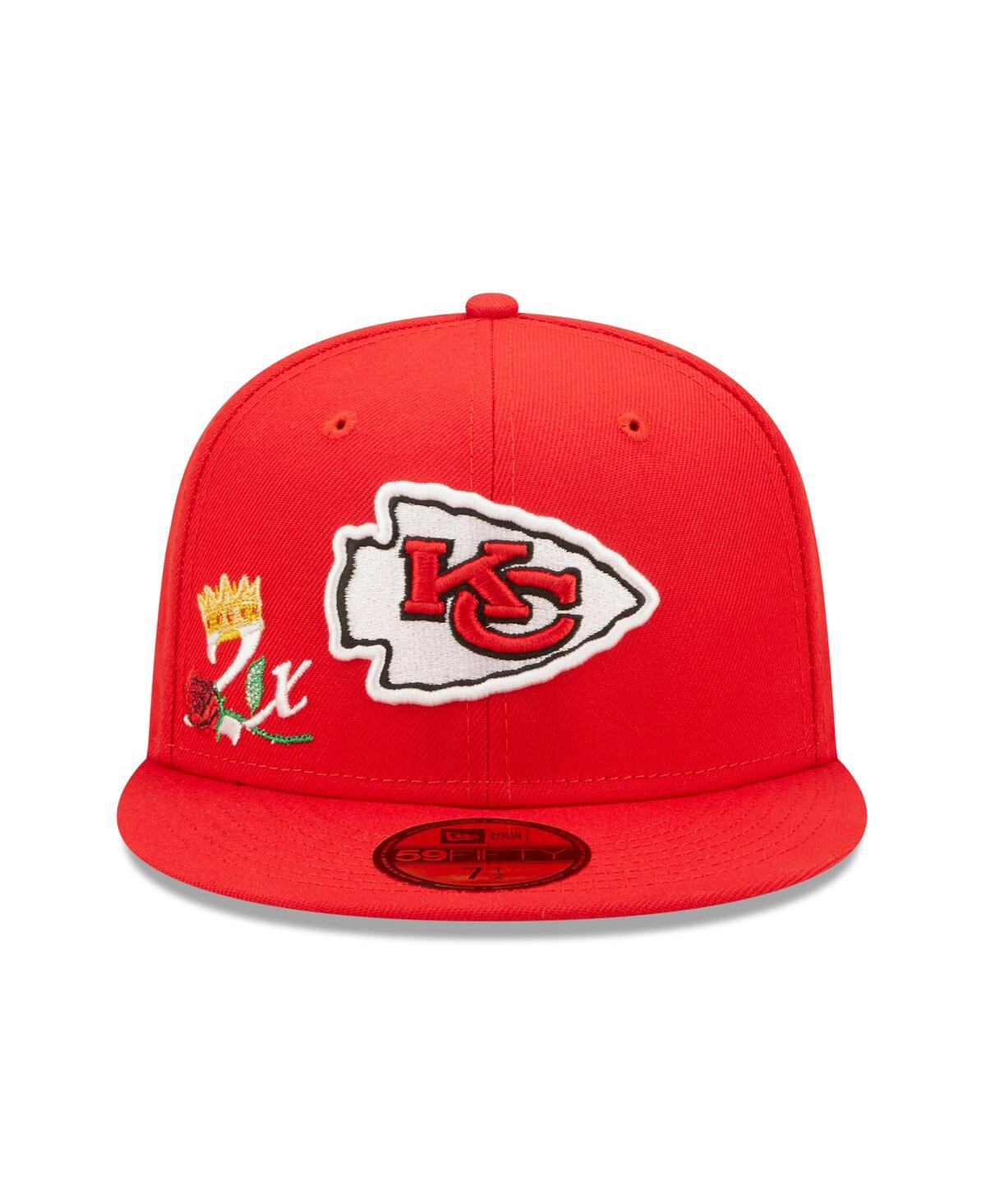 Men's New EraKansas City Chiefs Crown 2x Super Bowl Champions 59FIFTY Fitted Hat - Red