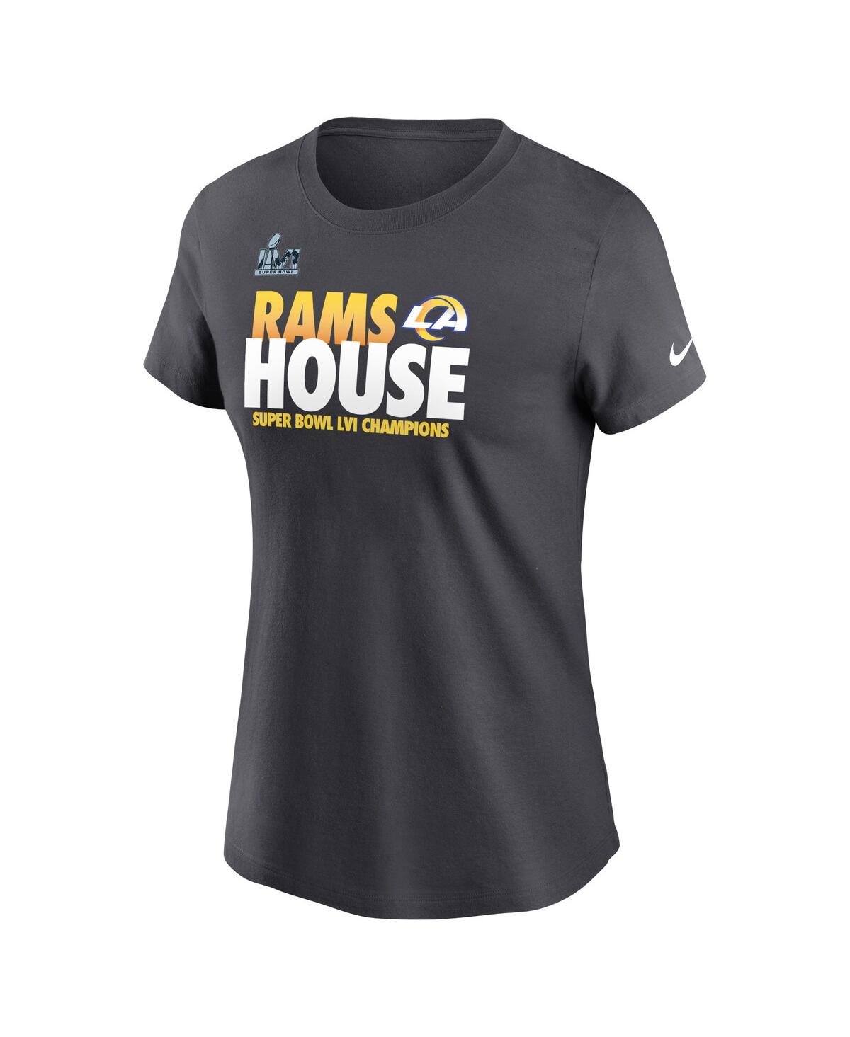 Shop Nike Women's  Anthracite Los Angeles Rams Super Bowl Lvi Champions Local T-shirt