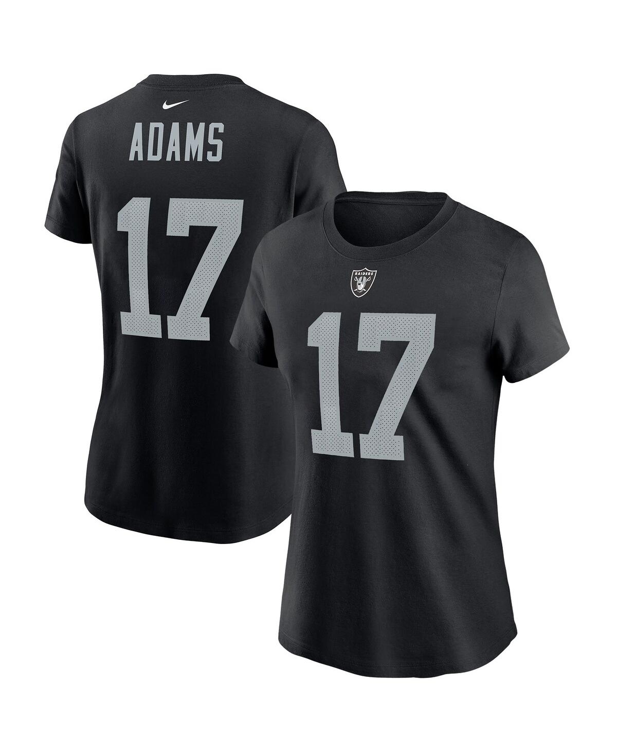 Nike Women's  Davante Adams Black Las Vegas Raiders Player Name & Number T-shirt In Black