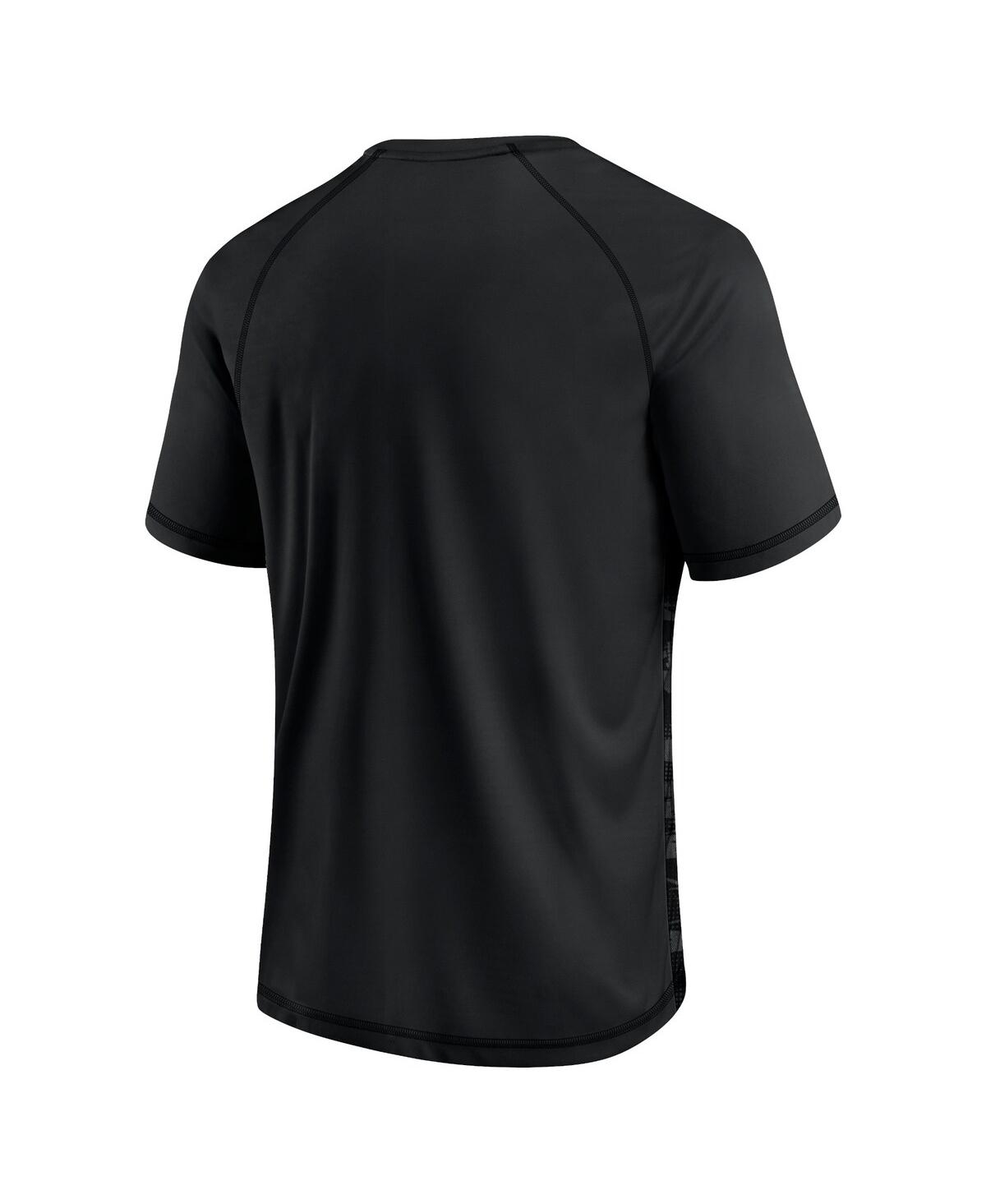 Shop Fanatics Men's  Black Atlanta Falcons Hail Mary Raglan T-shirt