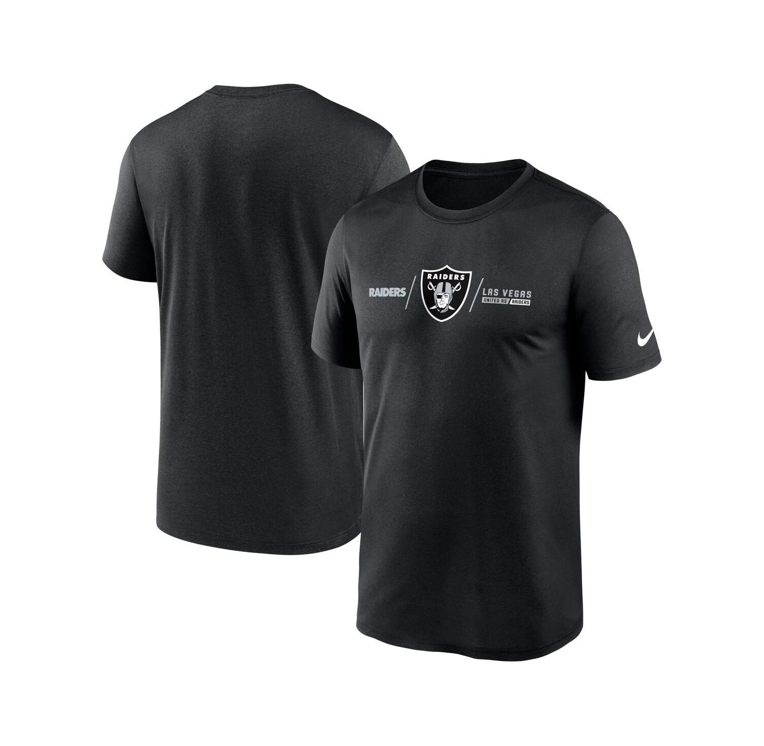Men's Black Las Vegas Raiders Horizontal Lockup Legend T-shirt
